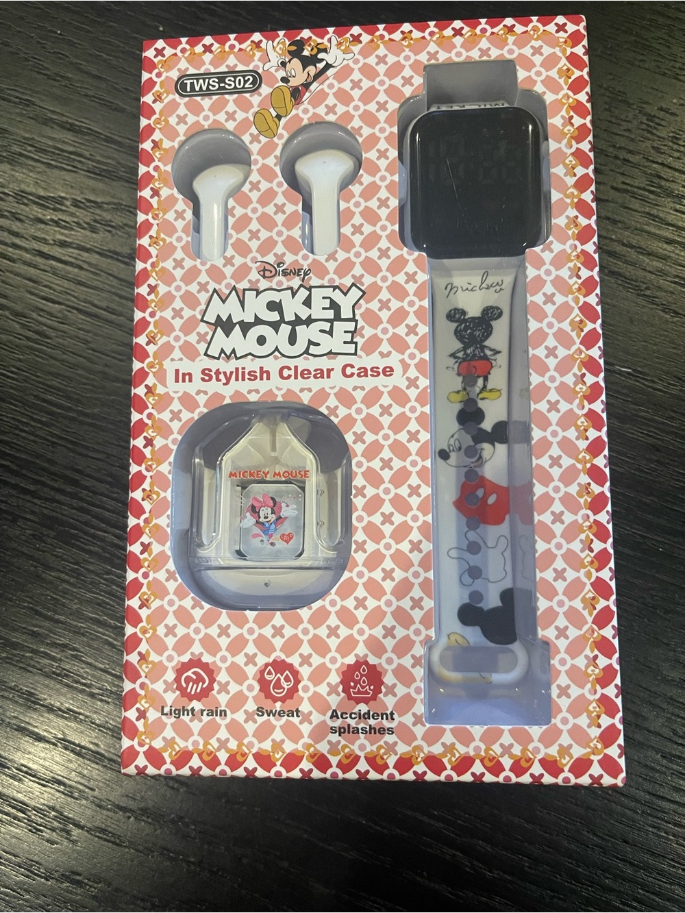 Mickey Mouse Kids Smartwatch & Wireless Earbuds Set - White